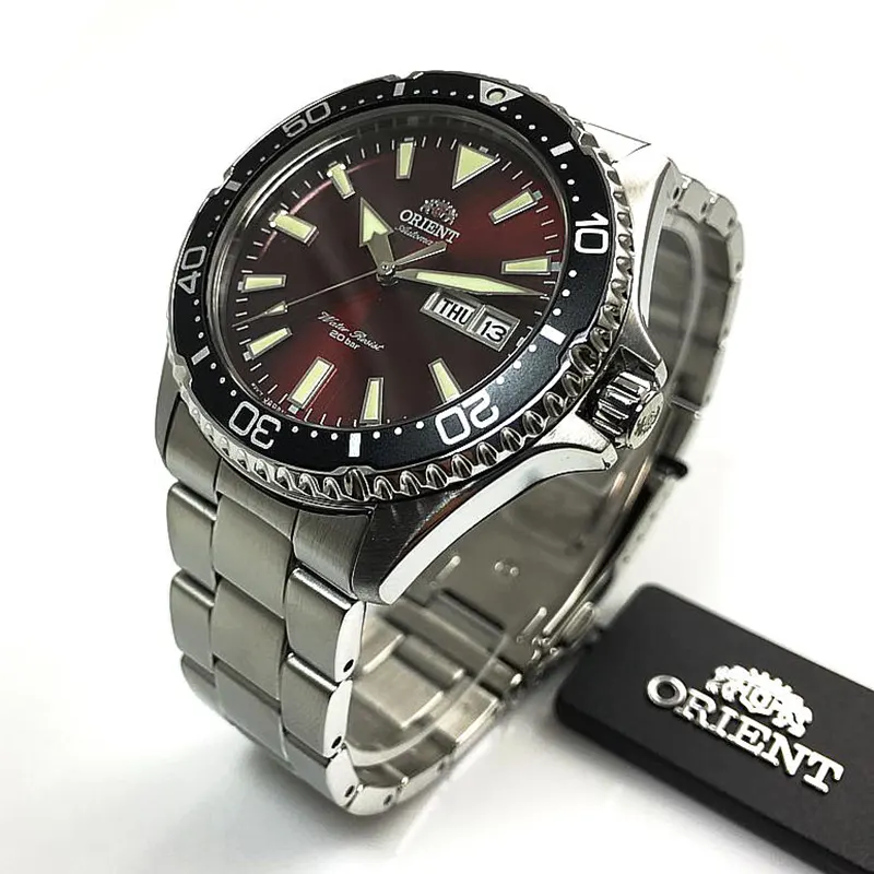 Orient Kamasu Automatic Plabe Maroon Dial Men's Watch- RA-AA0003R